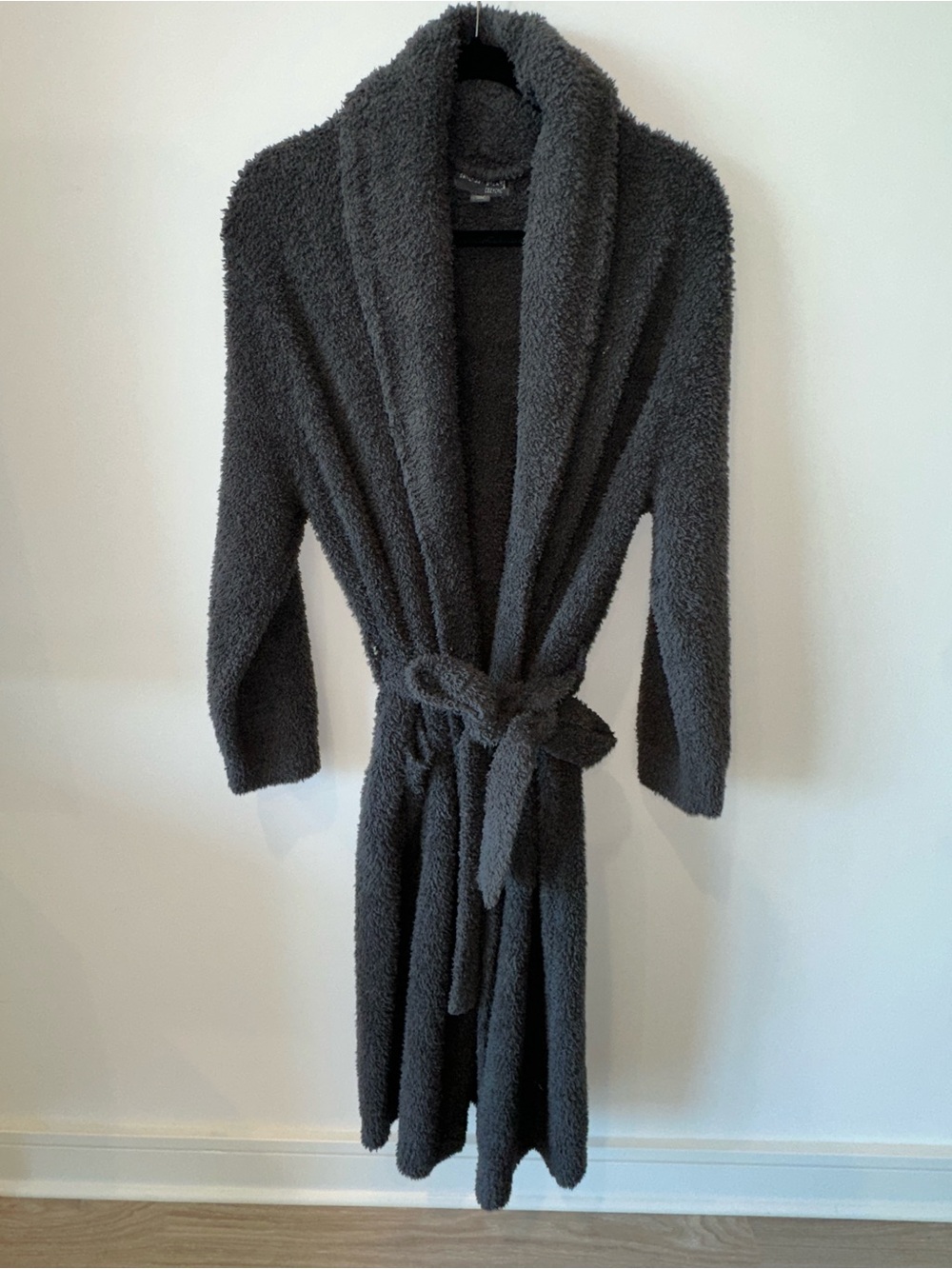 Barefoot Dreams Charcoal Gray Teddy Robe Jacket
